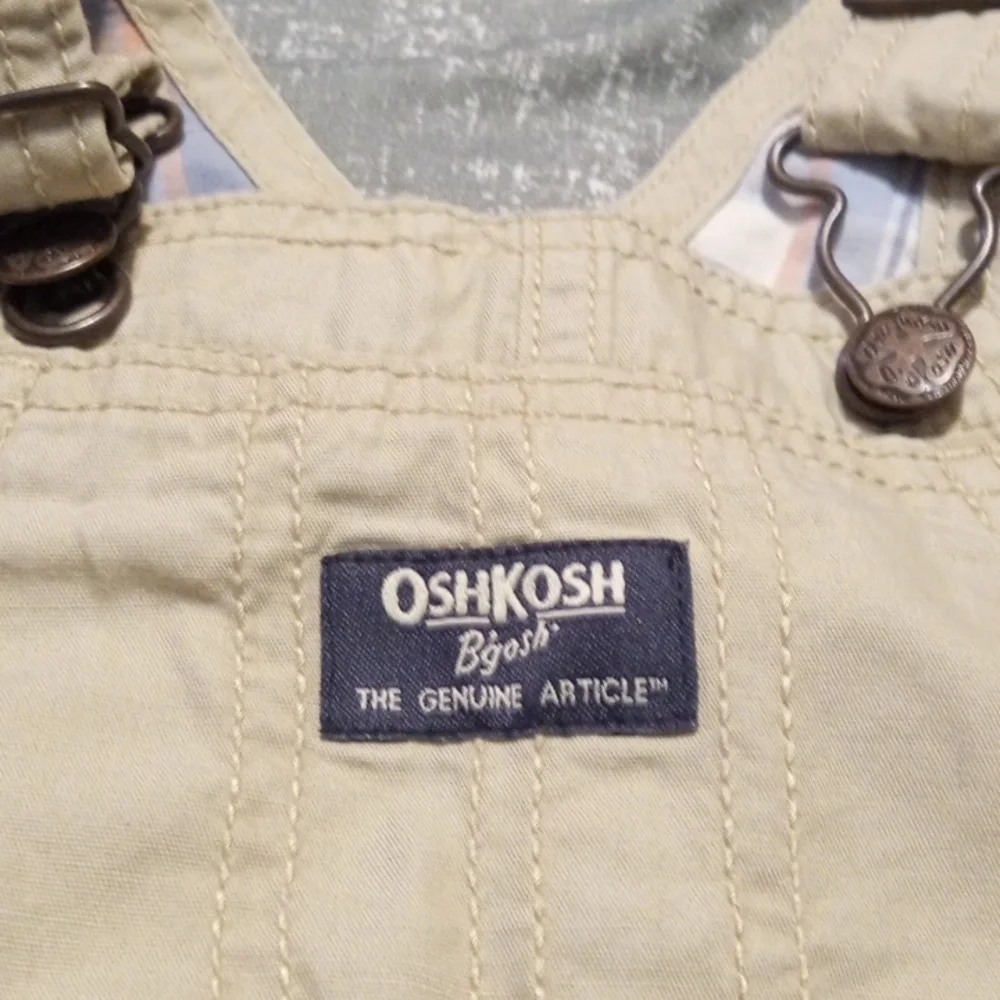 Oshkosh B'gosh Khaki Overalls Infant/ Toddler size 18M- NWT